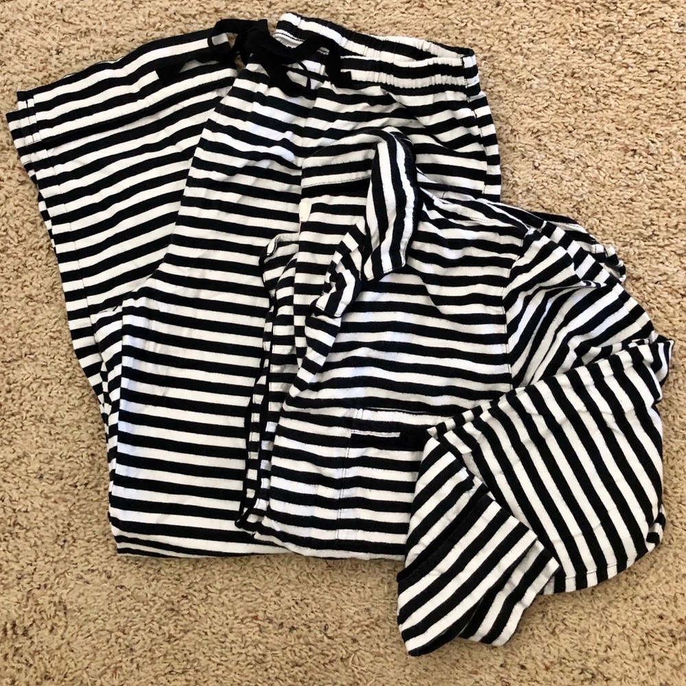 Kate Spade Pajamas in Black and White Stripe